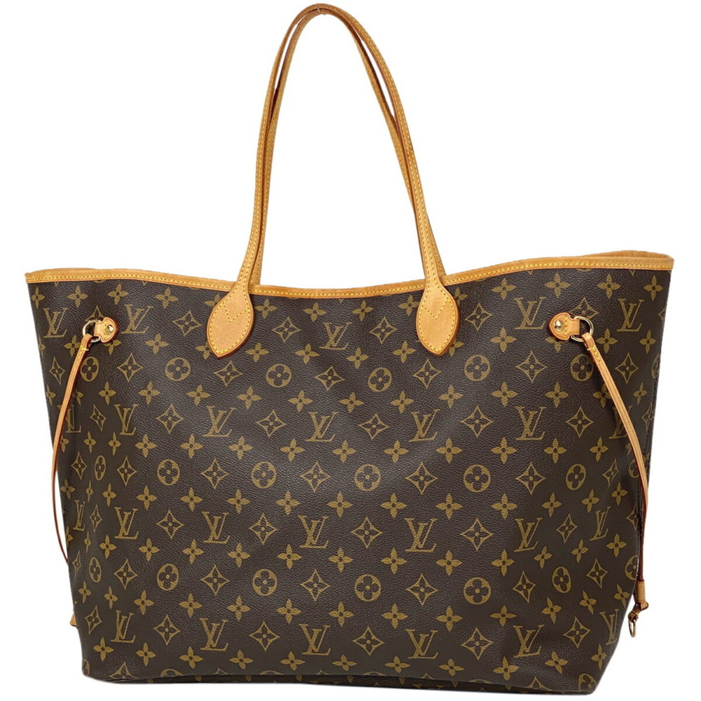 Louis Vuitton Neverfull Shoulder Bag Shopping Tote Monogram Brown - Picture 1 of 8
